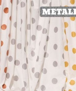 Baumwolle Metallic Dots silber