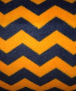 Fleece/ Faserpelz Chevron orange blau