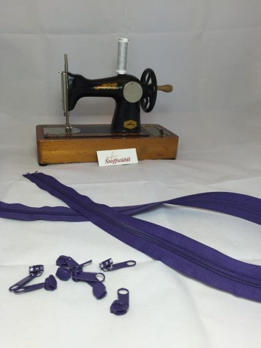 endlos Reissverschluss 5mm purple