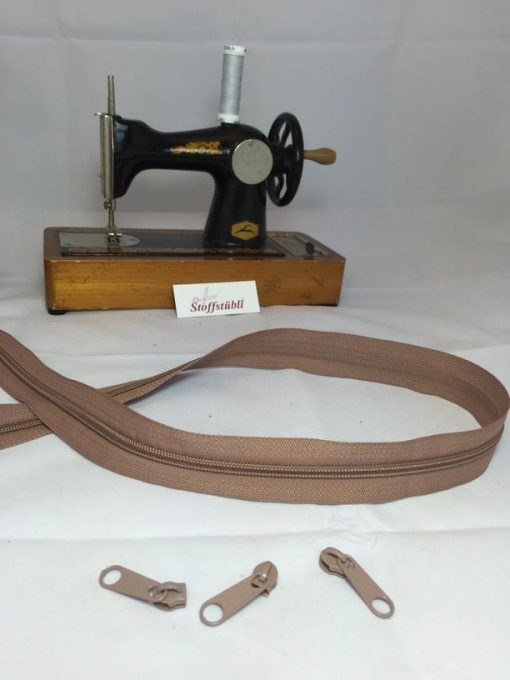 endlos Reissverschluss 5mm taupe