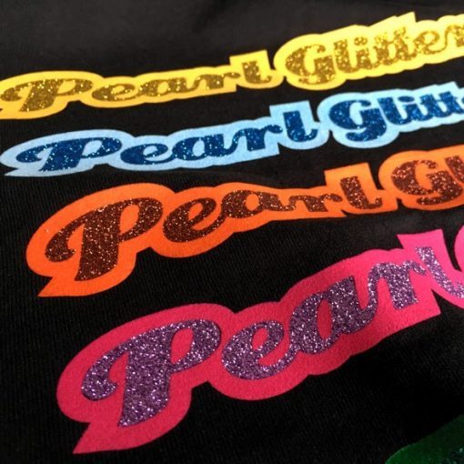 Poli-Flex Pearl Glitter Flexfolie neon pink PF448, 50cm breit