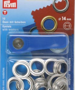 Prym Ösen und Scheiben 14,0 mm silberfarbig