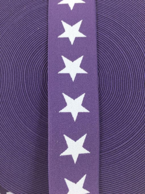 Gummiband Sterne flieder auf purple