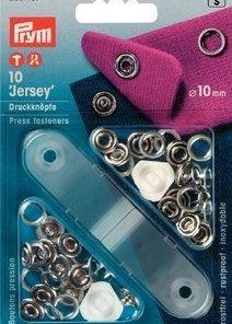 Prym Jersey Druckknöpfe, silber, Größe: 10 mm Ø, Inhalt: 10 Stück