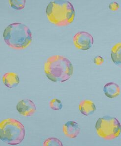 French Terry Bubbles blue Stoffstübli