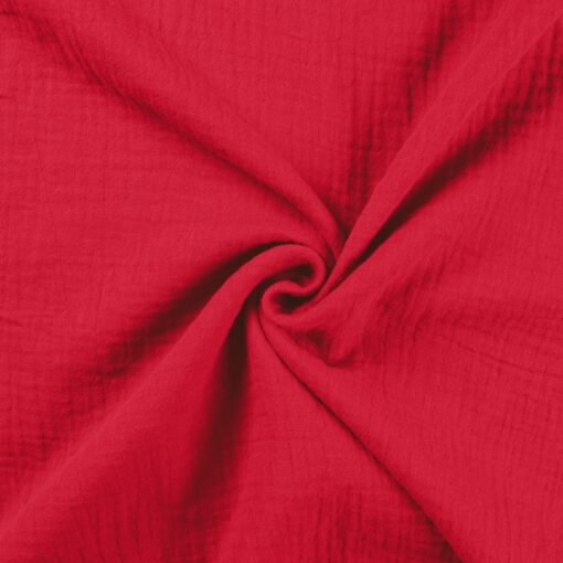 Baumwolle Musselin Uni red