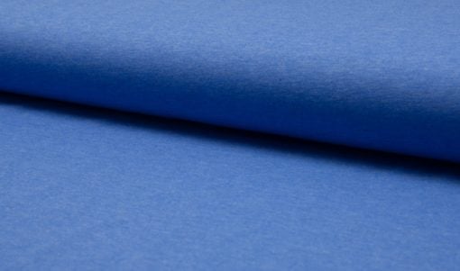 Jersey Uni melange cobalt stoffstübli
