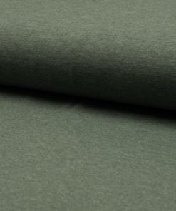 Jersey Uni melange khaki Stoffstübli