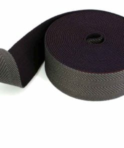 Gurtband 40mm Fischgrät aubergine