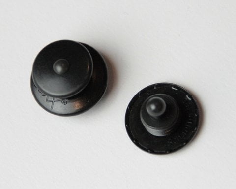 LOXX Knopf schwarz (verchromt) 2 Stück