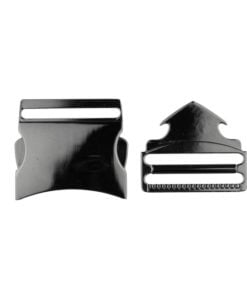 Steckschnalle Metall Gunmetal 4cm elegant