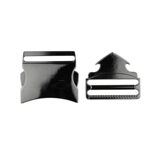 Steckschnalle Metall Gunmetal 4cm elegant