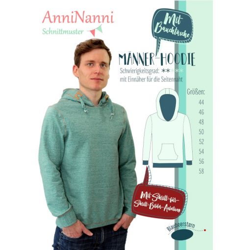 AnniNanni-Schnittmuster Männer-Hoodie