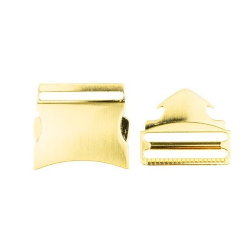 Steckschnalle Metall Gold 4cm elegant