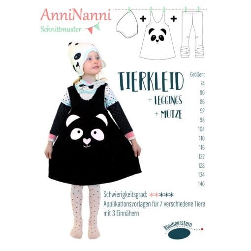 AnniNanni Tierkleid mit Leggings und Mütze