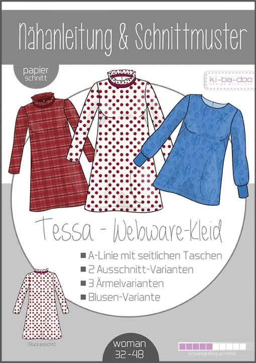 Kibadoo Tessa A-Linien Kleid Tunika 32-48