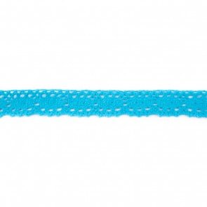 Baumwolle Spitze 2.5cm Aqua