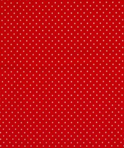 jersey Dots weiss auf rot Stoffstübli