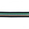 Retro Stripes Elastisch mit Lurex zum Aufnähen Marine-Grün-Royal