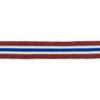 Retro Stripes Elastisch mit Lurex zum Aufnähen Rot Multi.-Weiss-Royal