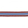 Retro Stripes Elastisch mit Lurex zum Aufnähen Rot Multi.-Weiss-Royal