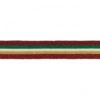 Retro Stripes Elastisch mit Lurex zum Aufnähen Rot-Grün-Weiss
