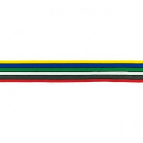 Retro Stripes Elastisch zum Aufnähen Regenbogen breit