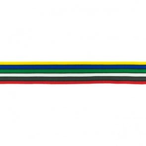 Retro Stripes Elastisch zum Aufnähen Regenbogen breit