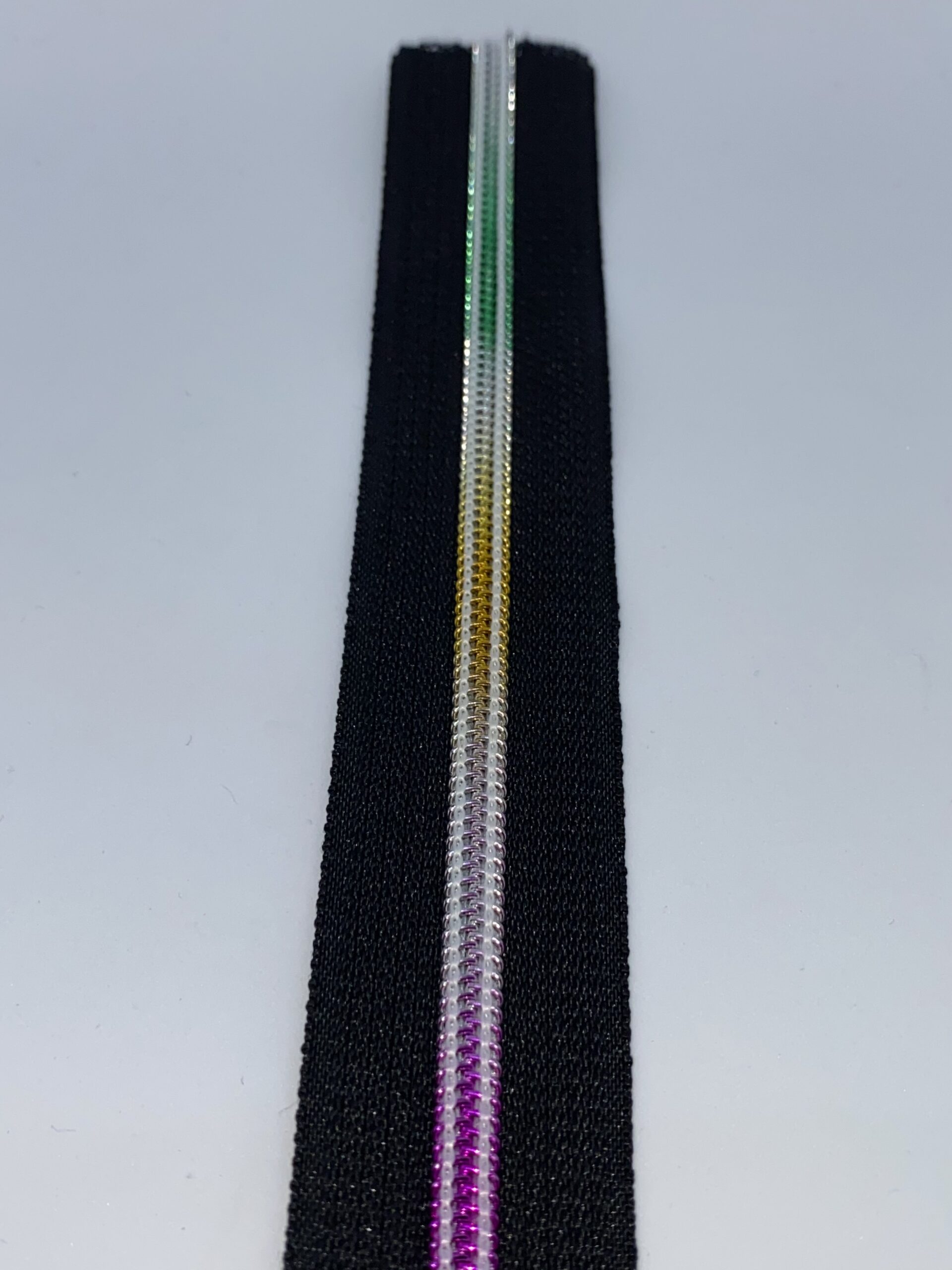Weiß oder Schwarz 3m schwarz Reißverschlüsse Regenbogen-Rainbow 5mm Laufschiene
