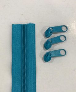 Zipper 3mm aqua