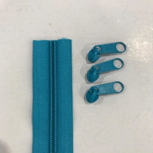 Zipper 3mm aqua