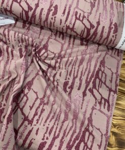 Jersey Glimmer Print pink auf altrosa
