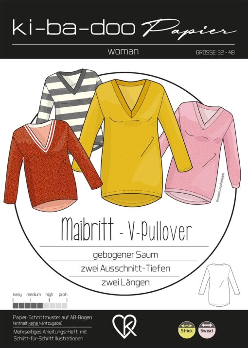 Kibadoo V-Pullover Maibritt Damen