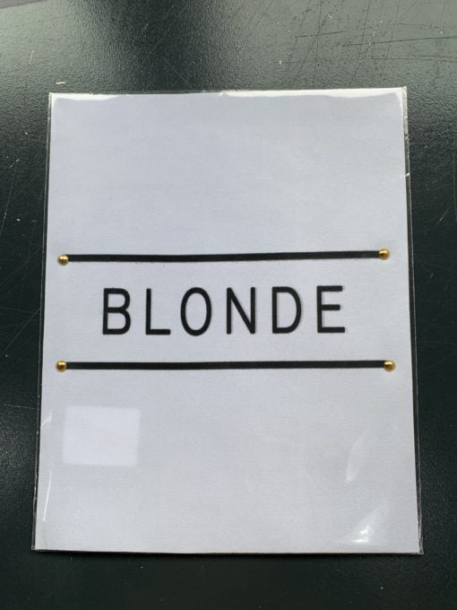 Bügelbild Blonde weiß
