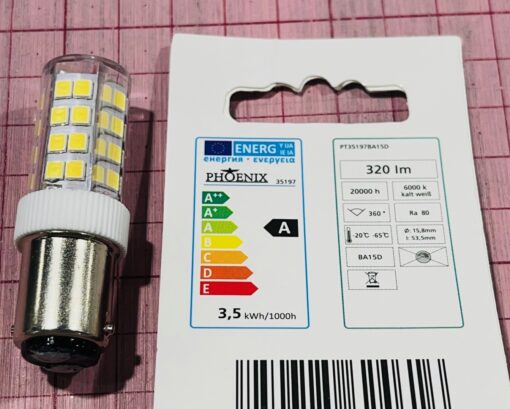 LED Lampe BA15D Bajonett 3.5W 6000K für Nähmaschinen