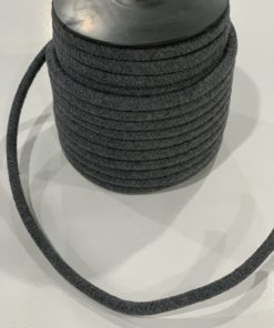 Baumwollkordel ca. 1cm dunkelgrau melliert