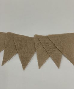 Wimpel Rohlinge aus Jute, 6 Stk., 12,5x19cm