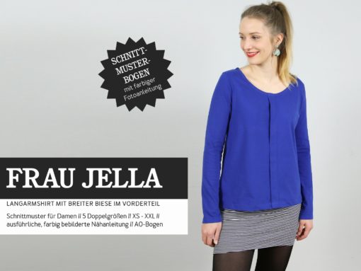 Studio Schnittreif FRAU JELLA legeres Shirt mit breiter Biese im Vorderteil