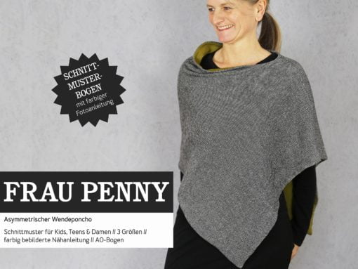 Studio Schnittreif FRAU PENNY Asymmetrischer Wendeponcho