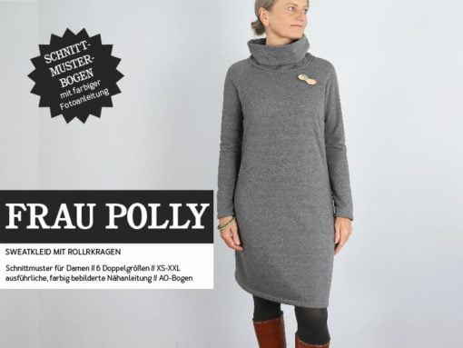 Studio Schnittreif FRAU POLLY gemütliches Sweatkleid mit Rollkragen