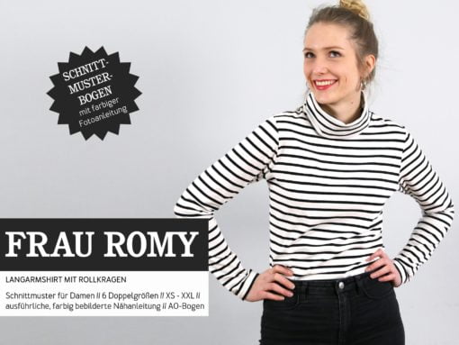 Studio Schnittreif FRAU ROMY Langarmshirt mit Rollkragen