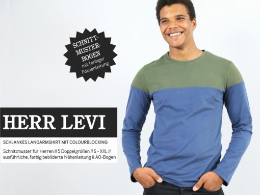 Studio Schnittreif HERR LEVI Langarmshirt mit Colourblocking