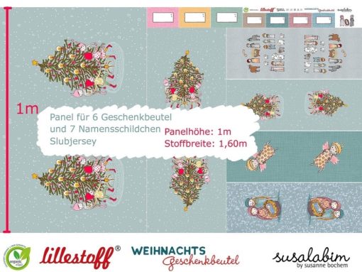 Jersey Panel Lillestoff Geschenksäckchen
