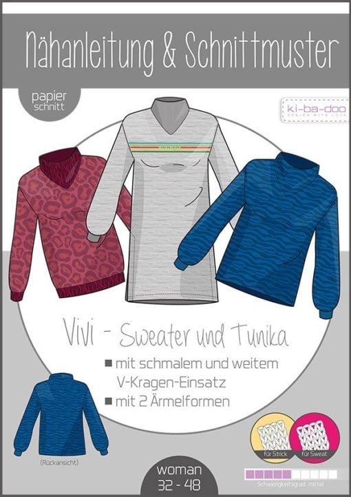 Schnittmuster Kibadoo Vivi Sweater Damen Stoffstübli