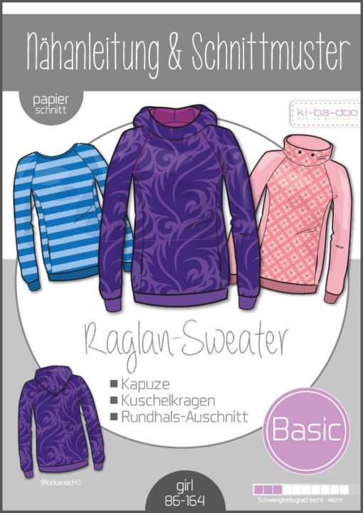 Schnittmuster Kibadoo Basic Raglan Sweater Kinder Stoffstübli