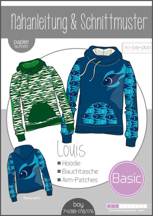 Schnittmuster Kibadoo Louis Hoodie Kinder Stoffstübli