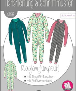 Schnittmuster Kibadoo Raglan-Jumpsuit Damen Stoffstübli