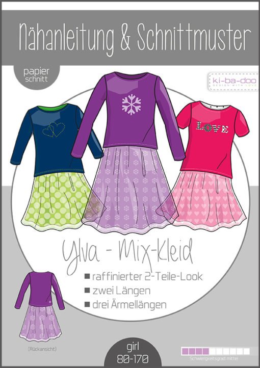 Papierschnittmuster Kibadoo Ylva Mix-Kleid Kinder Stoffstübli