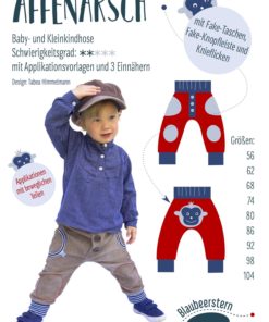 Schnittmuster Anninanni Affenarsch Baby- und Kleinkinderhose Stoffstübli