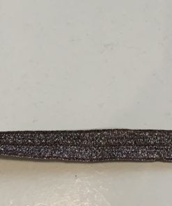 Elastisches Einfassband Glitzer braun Stoffstübli
